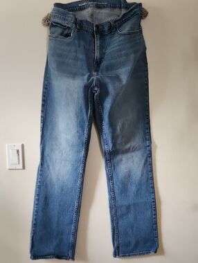 Old Navy Men's Light-Medium Blue Straight Jeans 36x32